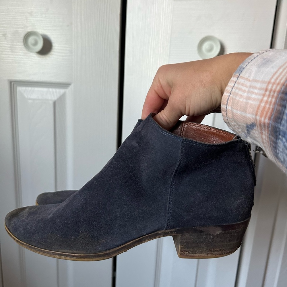 Women's Navy Suede Ankle Boots